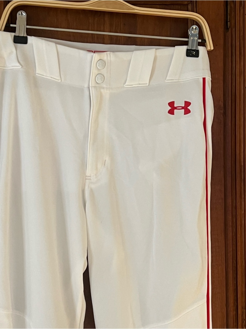 Under Amour White with Red Striped Baseball Pants | Set of 2 | Preowned | Size - Picture 8 of 14
